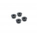 Realistic Aluminum Serrated Wheel Locknut (4 pcs) Black