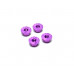 Realistic Aluminum Serrated Wheel Locknut (4 pcs) Purple