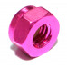M4 Aluminum Lock Nut (10) Pink