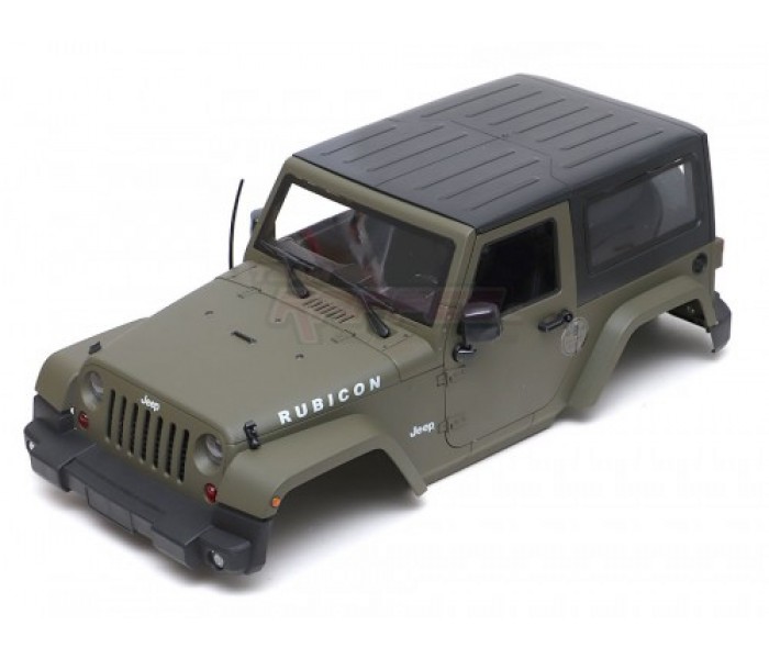 RC 1/10 Scale JEEP Body Shell BLACK FENDERS For  WRANGLER RUBICON Hard Body