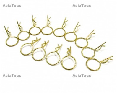 Large-Ring Body Clips 100 pcs Gold (32 mm)