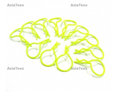Large-Ring Body Clips 100 pcs Yellow (32 mm)