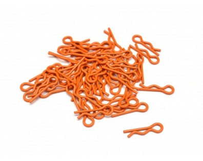 Small-Ring Body Clips 50 pcs (15mm) Orange