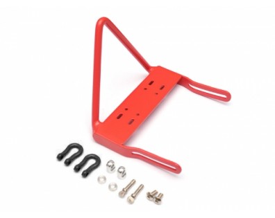 Steel Front Bumper B With Towing Hooks  - 1 Set Red