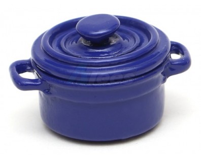 Scale Accessories - Ceramic Cooking Pot Blue