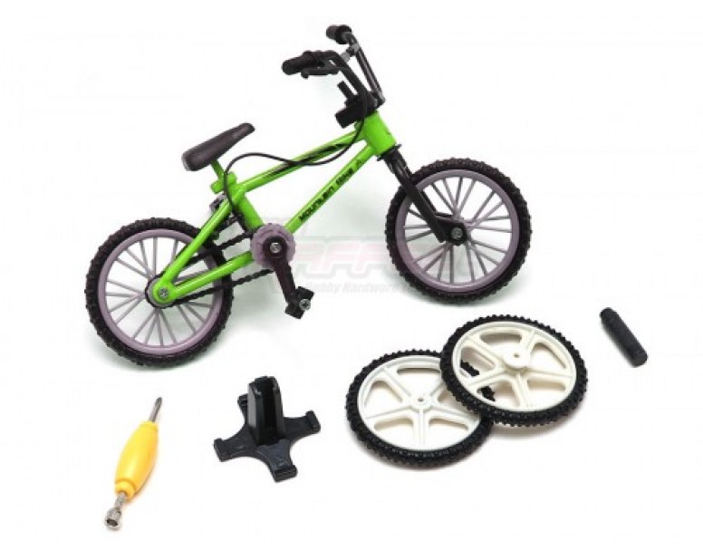 Scale Accessories - BMX Bike w/ Spare Wheels Style A 1Pc Green