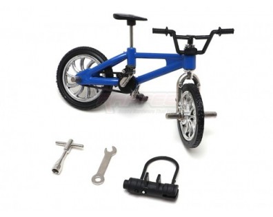 Scale Accessories - BMX Bike w/ Lock & Wrench Style B 1Pc Blue