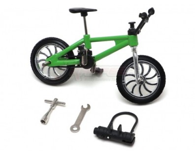 Scale Accessories - BMX Bike w/ Lock & Wrench Style B 1Pc Green