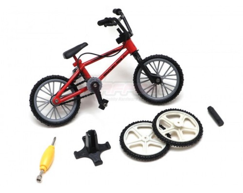 Scale Accessories - BMX Bike w/ Lock & Wrench Style B 1Pc Red