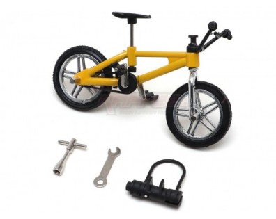 Scale Accessories - BMX Bike w/ Lock & Wrench Style B 1Pc Yellow