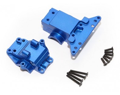 Aluminum Front/Rear Gear Box – 1 Set Blue