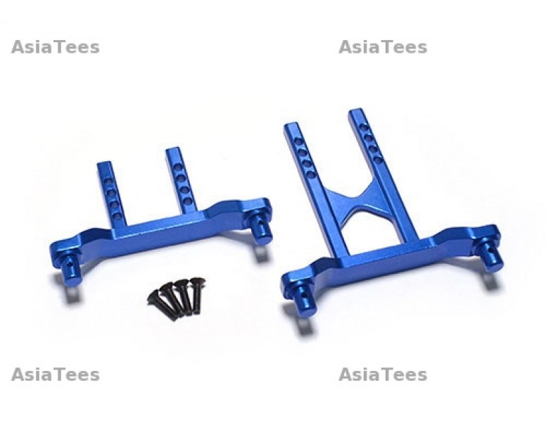 Traxxas LaTrax Teton Upgrade Parts Aluminum Front+Rear Body Mount & Magnet Post 1 Set Silver