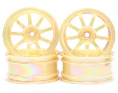 9-Spoke Wheel Set (4pcs) Rainbow Pearl For 1/10 RC Car 