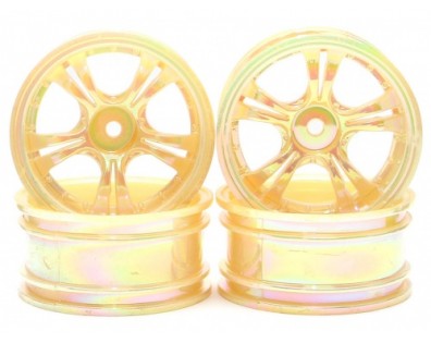5-Spoke Wheel Set (4pcs) Rainbow Pearl For 1/10 RC Car 
