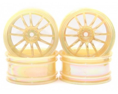 12-Spoke Wheel Set (4pcs) Rainbow Pearl For 1/10 RC Car 