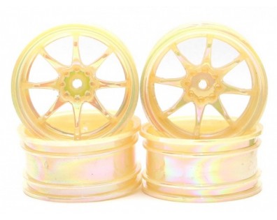 8-Spoke Wheel Set (4pcs) Rainbow Pearl For 1/10 RC Car 