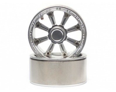 Gemini™ 1.9 High Mass Beadlock Aluminum Wheels Spoke-8 (2) Silver