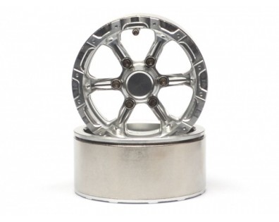Gemini™ 1.9 High Mass Beadlock Aluminum Wheels Spoke-6 (2) Silver