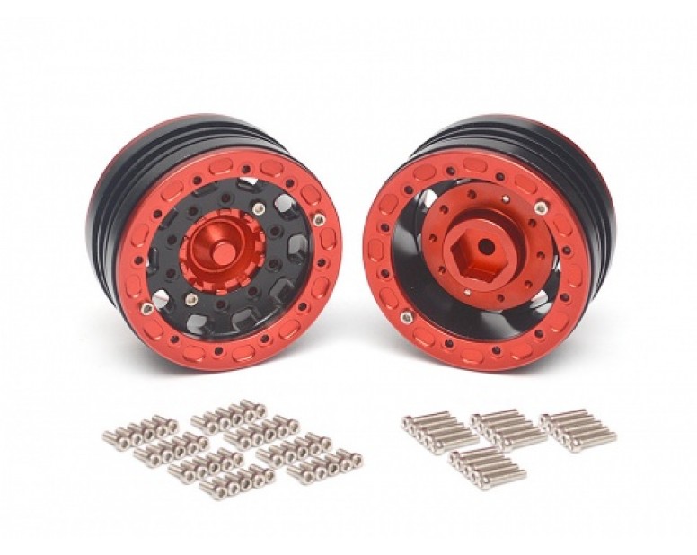 Gravity™ 1.9 Beadlock 10 Hole Wheels (2)  Red