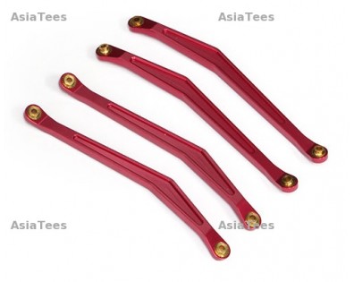 Aluminum Chassis Linkage - 4 Pcs Red