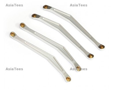 Aluminum Chassis Linkage - 4 Pcs Silver