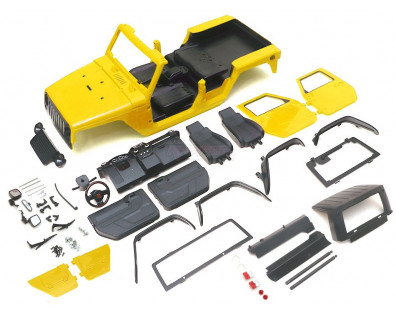 2 Door Rubicon Pickup Body for 1/10 Crawler 313mm Kit Version Yellow