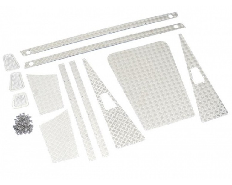 Stainless Steel Diamond Plate Accessory Pack for Defender Pickup Truck D90/D110 Silver