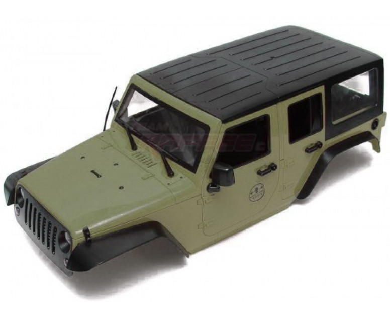 5 Door Rubicon Body for 1/10 Ceawler 313mm Kit Version Army Green