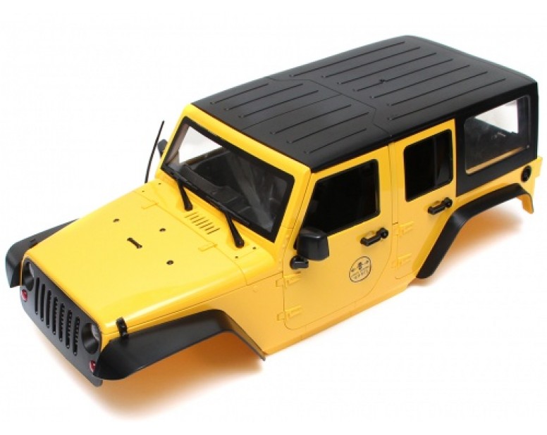 313mm RC 1/10 JEEP WRANGLER Rubicon Body Shell 2 Door Pick YELLOW FINISHED 