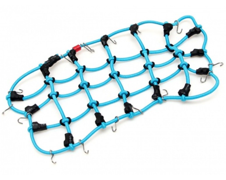 Scale Accessories Elastic Luggage Net with Hooks 20x12cm for RC Crawler & Truck  Blue