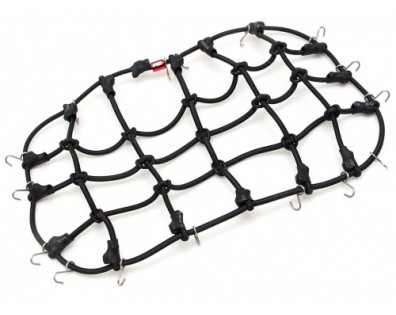 Scale Accessories Elastic Luggage Net with Hooks 20x12cm for RC Crawler & Truck  Black