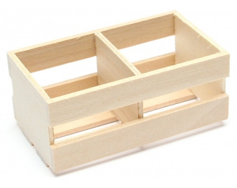 Scale Accessories - Wooden Container Box 6 X 3.5 X 2.7 CM