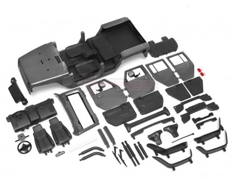 5 Door Open-Top Rubicon Hard Body for 1/10 Crawler 313mm Kit Version Black