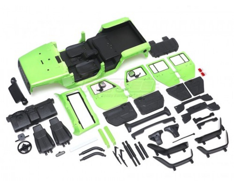 5 Door Open-Top Rubicon Hard Body for 1/10 Crawler 313mm Kit Version Green