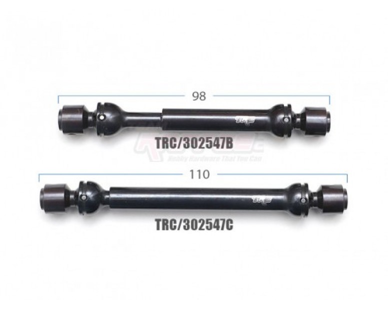 HD Hardened Steel CVD Center Drive Shafts Combo 98-126mm & 110-138mm (2) for SCX10 II AX90058 & AX90059
