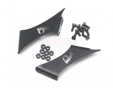 1/10 Scale Accessories Aluminium Rear Drift Spoiler Mount/Wing Stay C Black