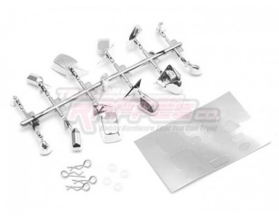 1/10 Scale Accessories Side Mirrors 6 Different Versions (Chrome)
