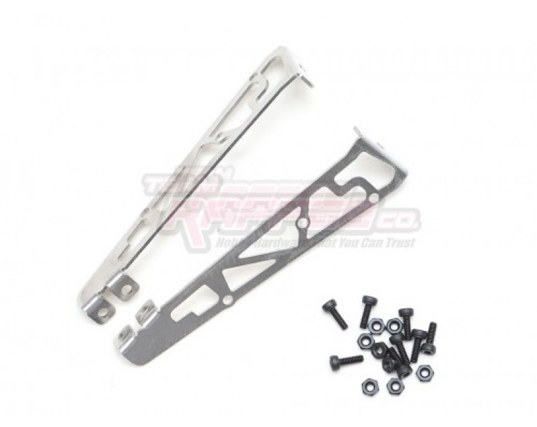 1/10 Adjustable Stainless Steel Rear Wing Spoiler Stand Type E Silver