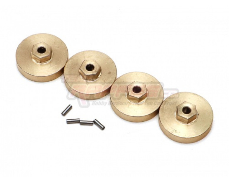 Brass Wheel Weights with Hex Hub (4)