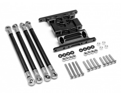 Aluminum Gearbox Holder & Lower Link Black
