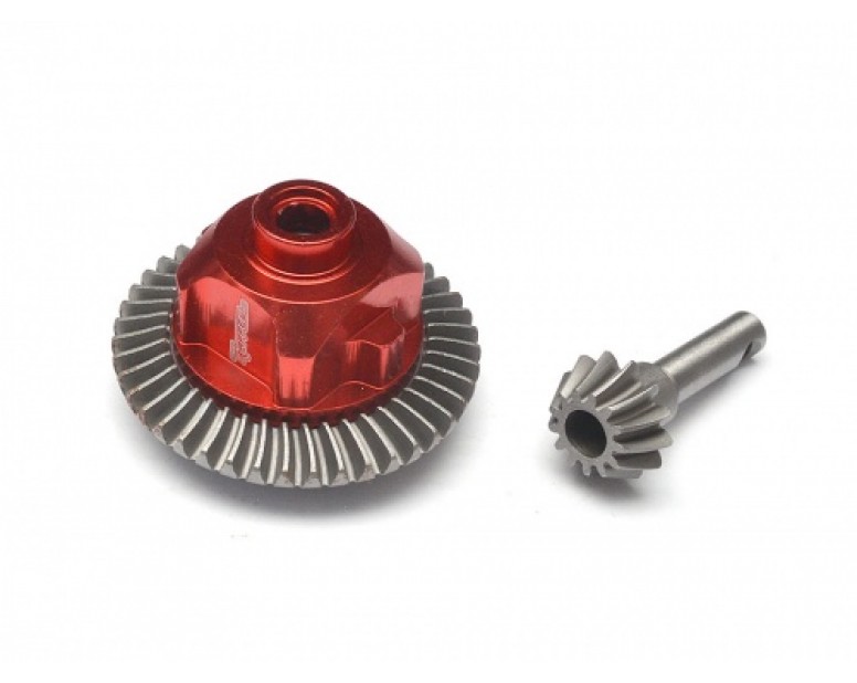 Heavy Duty Front & Rear Bevel Helical Gear with Spool Red