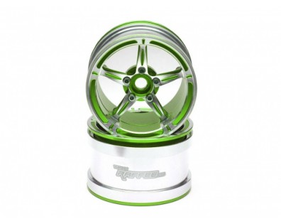 2.2 Super Star Aluminum Beadlock Wheels (2) Green