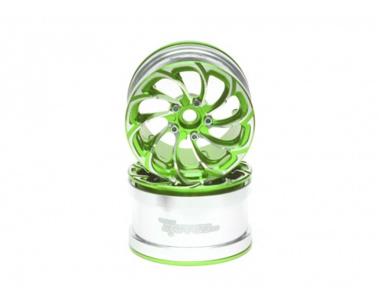 2.2 Twister Aluminum Beadlock Wheels (2) Green