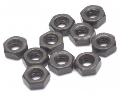 Aluminum Steel Hex Nuts M2 (10) Black