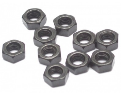 Aluminum Steel Hex Nuts M3 (10) Black