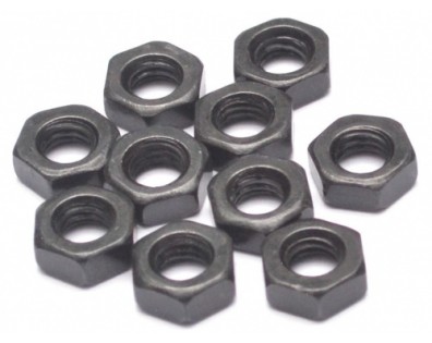 Aluminum Steel Hex Nuts M4 (10) Black