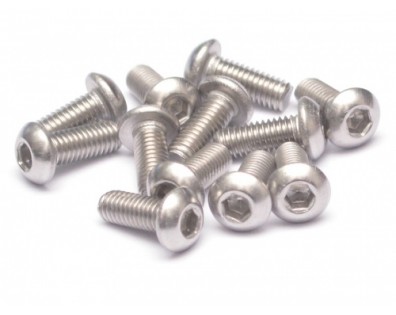 304 Stainless Steel M3x8mm Hex Socket Button Head (10)