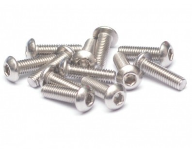 304 Stainless Steel M3x10mm Hex Socket Button Head (10)