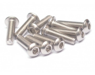 304 Stainless Steel M3x12mm Hex Socket Button Head (10)