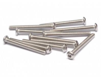 304 Stainless Steel M3x30mm Hex Socket Button Head (10)